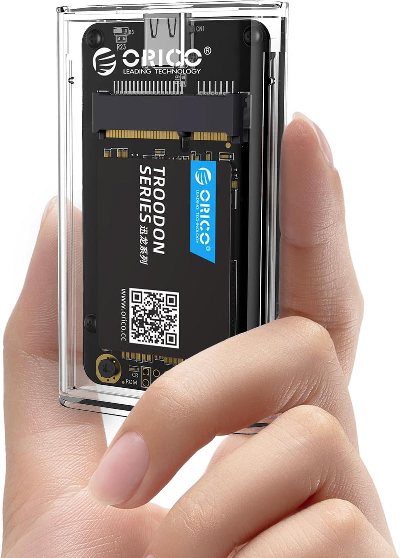 Orico حاوية SSD mSATA USB 3.0، محول SSD خارجي شفاف بسرعة 5Gbps مع كابل USB-C إلى C/A، دعم UASP و TRIM، سعة تصل إلى 2TB، علبة كمبيوتر محمولة لـ 3050 mSATA SSD - Image 1